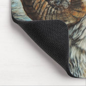 角のあるアイスランドのラムの白い羊 マウスパッド (コーナー)