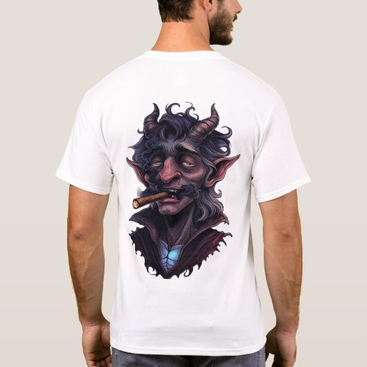 角のあるミスティカルグール Tシャツ (裏面)