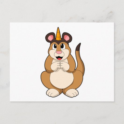 角のあるミーアキャット ポストカード (正面)