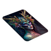 角のある小妖精や小人女性ファンタジーアートマグネット マグネット (右側)