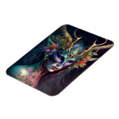 角のある小妖精や小人女性ファンタジーアートマグネット マグネット (左側)