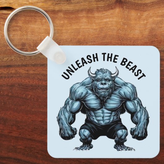 角のある怪物 キーホルダー (正面)