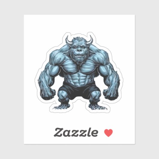 角のある怪物 シール (シート)