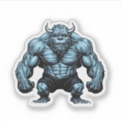 角のある怪物 シール (正面)