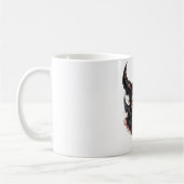 角のある悪魔的なドクロ コーヒーマグカップ (左)