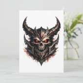 角のある悪魔的なドクロ 招待状 (スタンド正面)