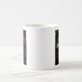 角のある日本のお化けの面 コーヒーマグカップ (中央)