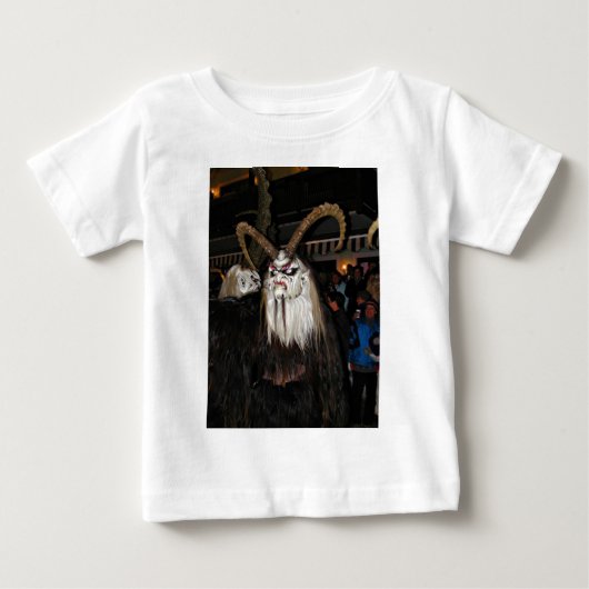 角のある日本のお面 ベビーTシャツ (正面)