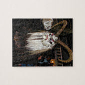 角のある日本の悪魔マスク ジグソーパズル (横)