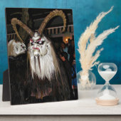 角のある日本の悪魔マスク フォトプラーク (側面)