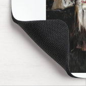 角のある日本の悪魔マスク マウスパッド (コーナー)