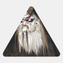 角のある日本の悪魔マスク 三角形シール