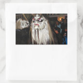 角のある日本の悪魔マスク 長方形シール (バッグ)