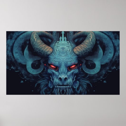 角のある青い悪魔 ポスター (正面)