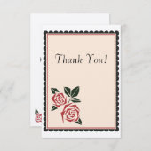 角のバラ サンキューカード (正面/裏面)