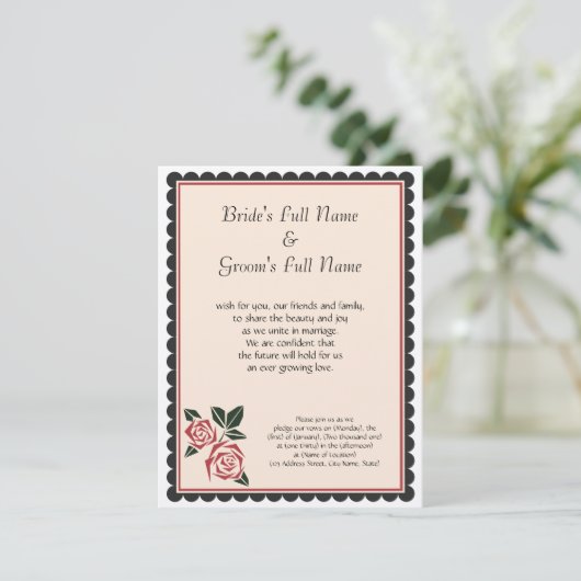 角のバラ 招待状 (スタンド正面)