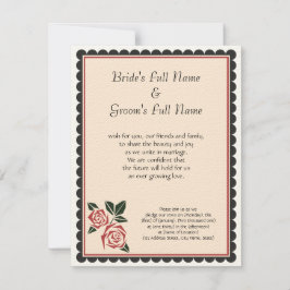 角のバラ 招待状