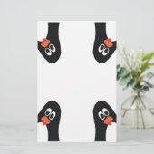 角のペンギンおもしろいと可愛い 便箋 (スタンド正面)