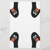 角のペンギンおもしろいと可愛い 便箋 (正面)