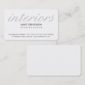 角の丸いインテリアデザイナー名刺 名刺 (正面/裏面)