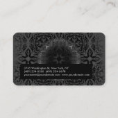 角の丸い模様ブラックグレーの名刺 名刺 (裏面)