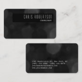 角の丸い模様ブラックグレーの名刺 名刺 (正面/裏面)