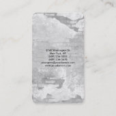 角の丸い灰色のエレガント壁 名刺 (裏面)
