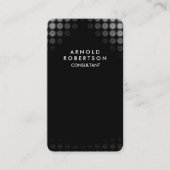 角の丸い灰色の黒のパタエレガントーン 名刺 (正面)