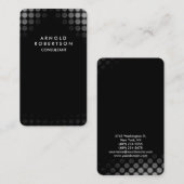 角の丸い灰色の黒のパタエレガントーン 名刺 (正面/裏面)
