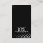 角の丸い灰色の黒のパタエレガントーン 名刺 (裏面)