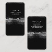 角の丸い灰色の黒のパタエレガントーン 名刺 (正面/裏面)