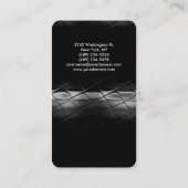 角の丸い灰色の黒のパタエレガントーン 名刺 (裏面)