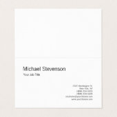 角の丸い白黒 パーソナライズされた 名刺 (外部フラット)