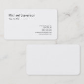 角の丸い白黒 パーソナライズされた 名刺 (正面/裏面)
