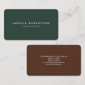 角の丸違うい色（両面） モダン 名刺 (正面/裏面)