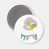 角の付いたフランスの象 マグネット (正面/裏面)