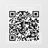 角の四角いQRコードビジネスコーヒーショップのドア ウィンドウサイン (シート)