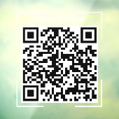 角の四角いQRコードビジネスコーヒーショップのドア ウィンドウサイン (シート3)