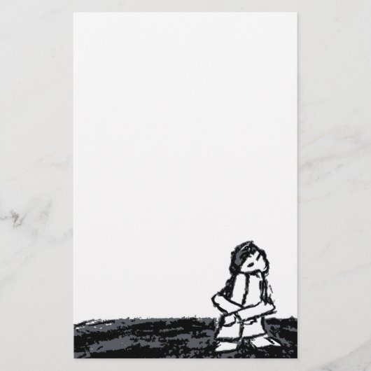 角の子ども 便箋 (正面)