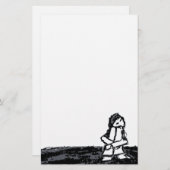 角の子ども 便箋 (正面/裏面)