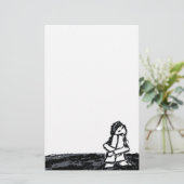 角の子ども 便箋 (スタンド正面)