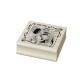 角の渦巻き四角結婚枠の写真 ラバースタンプ (スタンプ)