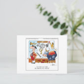 角の漫画の郵便はがきによるBULL ポストカード (スタンド正面)