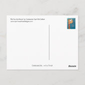 角の漫画の郵便はがきによるBULL ポストカード (裏面)