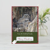 角の素晴らしフクロスのクリスマスカード シーズンカード (スタンド正面)