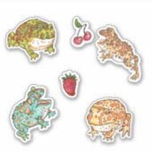 角の華美カエル シール (正面)