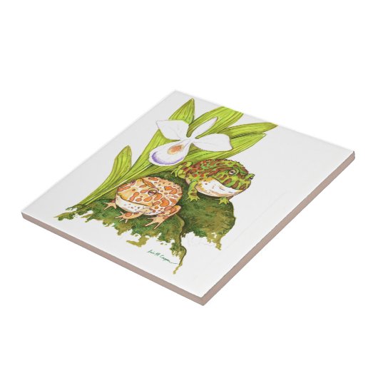 角の華美カエル タイル (側面)