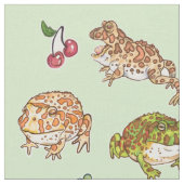 角の華美カエル ファブリック (クローズアップ)