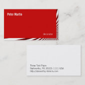 角の赤の再破烈カード 名刺 (正面/裏面)