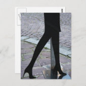 角はがきの脚のシルエット ポストカード (正面/裏面)